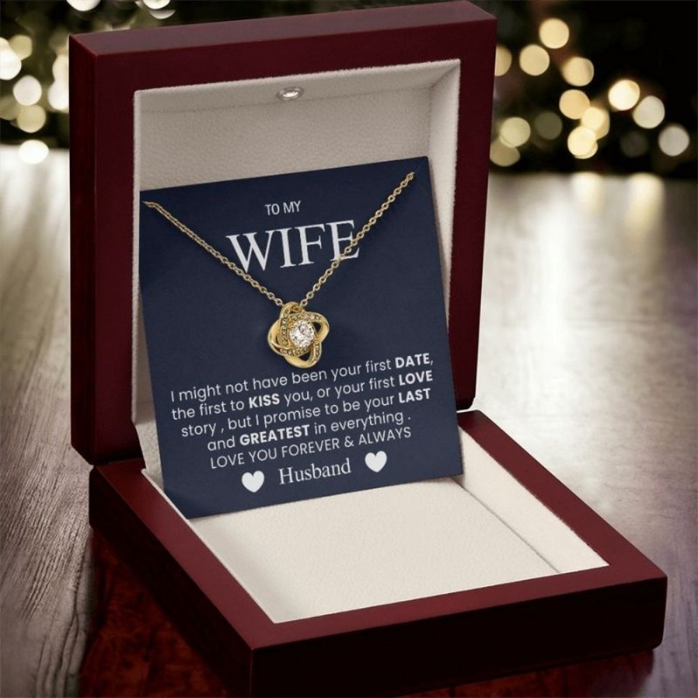 To My Wife – Last & Greatest Love Knot Necklace | Valentine’s Gift