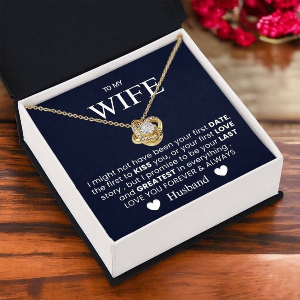 To My Wife – Last & Greatest Love Knot Necklace | Valentine’s Gift