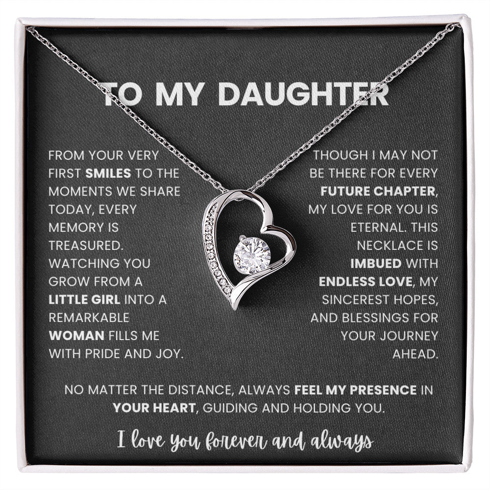 To my Daughter - Forever Love Necklace - Little Girl