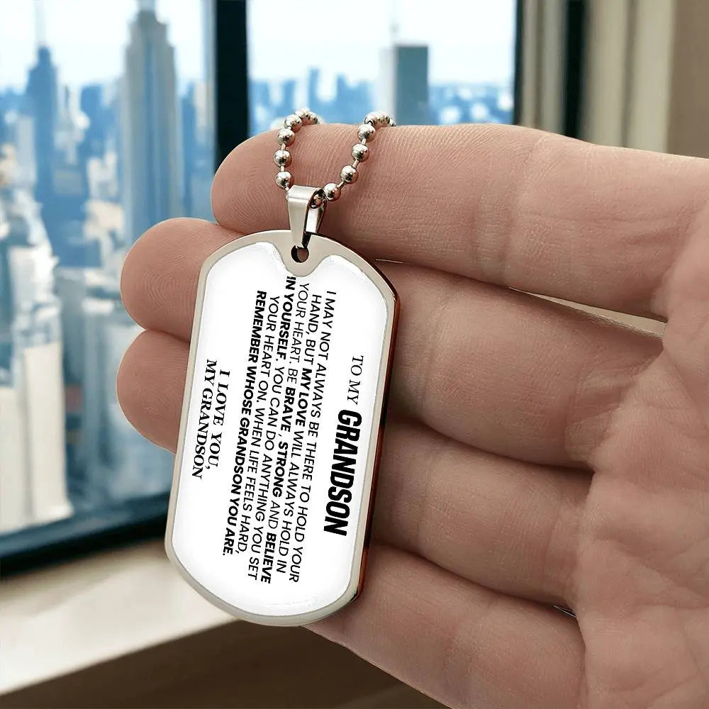 To My Grandson Necklace