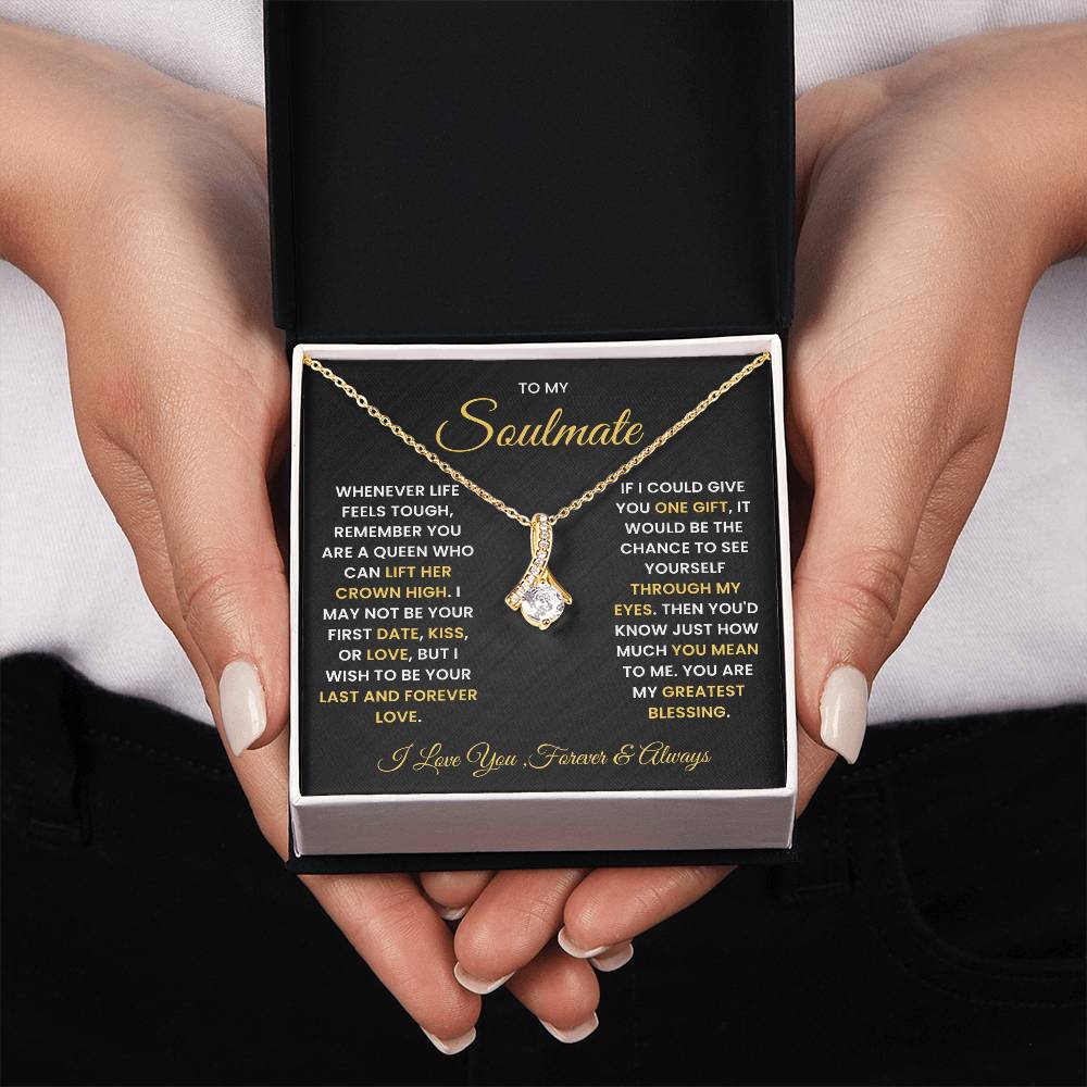 women's to my soulmate necklace