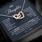 Daughter Necklace Gift – Interlocking Hearts | Braver & Stronger