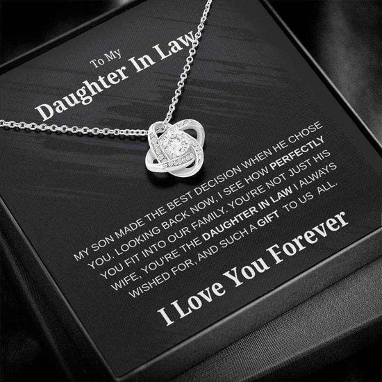 To My Daughter-in-Law Love Knot Necklace – Meaningful Jewelry Gift