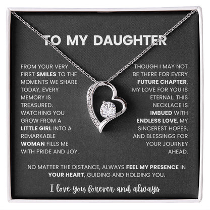 To my Daughter - Forever Love Necklace - Little Girl