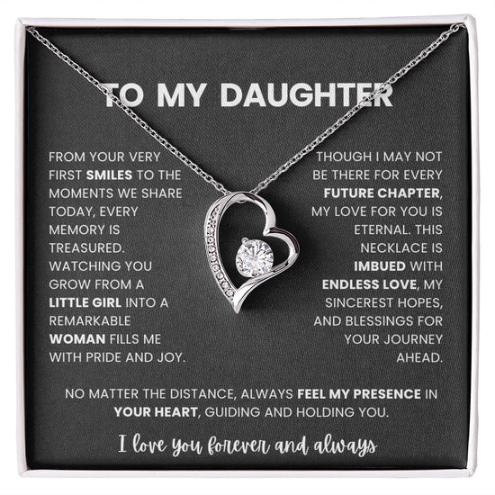To my Daughter - Forever Love Necklace - Little Girl