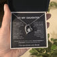 To my Daughter - Forever Love Necklace - Little Girl