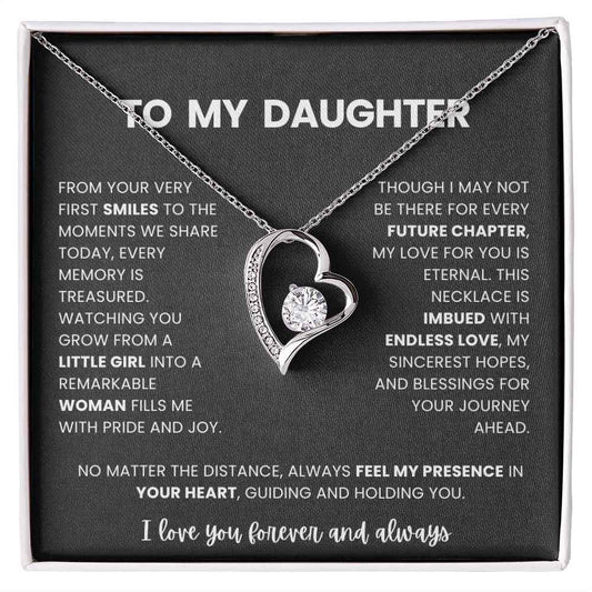 To my Daughter - Forever Love Necklace - Little Girl