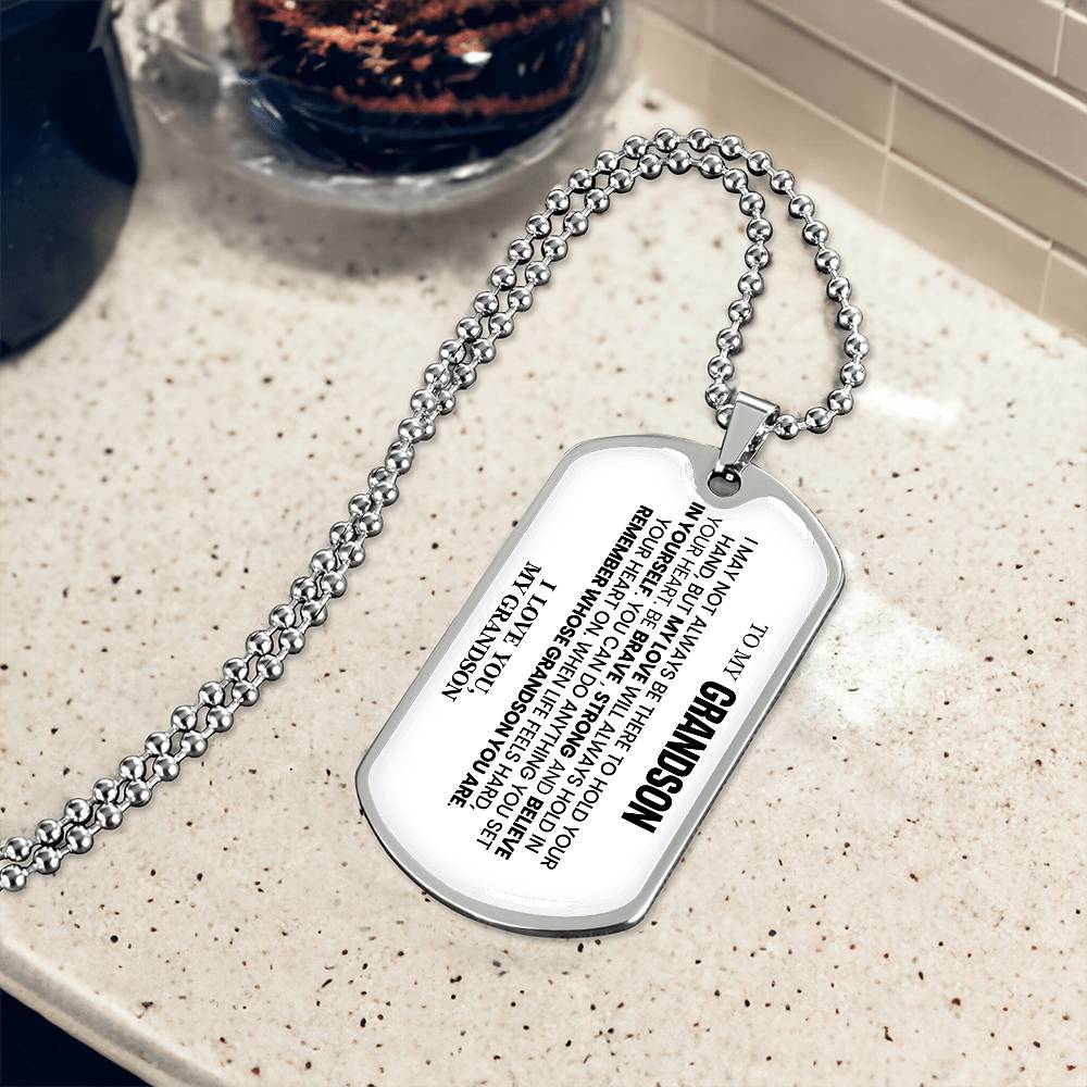 To My Grandson Necklace