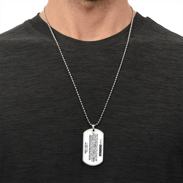 To My Grandson Necklace