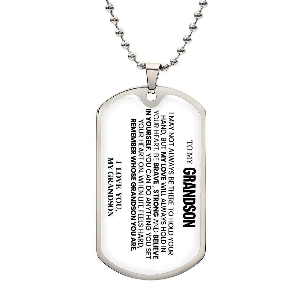 To My Grandson Necklace