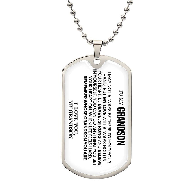 To My Grandson Necklace
