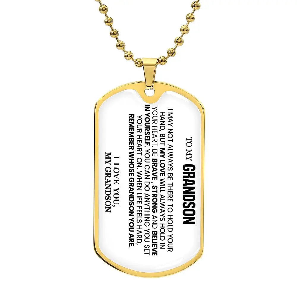 To My Grandson Necklace