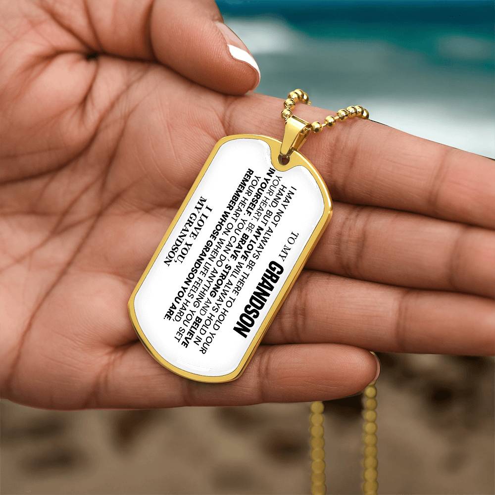 To My Grandson Necklace