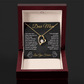 "Gold heart necklace with cubic zirconia in luxury gift box, Dear Mom jewelry for birthday, Christmas, or Mother’s Day."