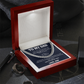 "Luxury gift box with Cuban chain necklace for dad highlighted by message from son"