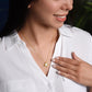 "Model showcasing gold Love Knot Necklace for wife, meaningful anniversary or Valentine’s gift"