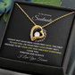 "Gold Forever Love Necklace with soulmate message card – meaningful romantic jewelry gift"