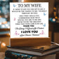 Husband to Wife Gift - Sentimental Love Message Keepsake